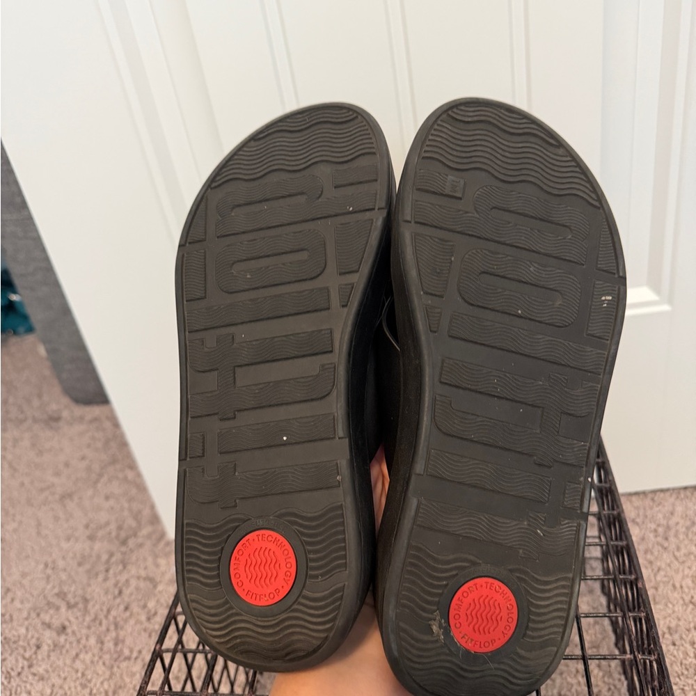 Fitflop Black Crisscross Slide Sandals - Picture 7 of 8